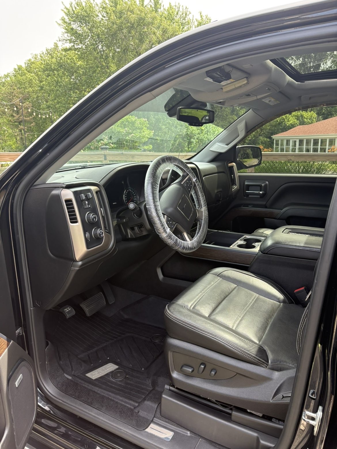 Truck interior — detailed leather seats and floor mats