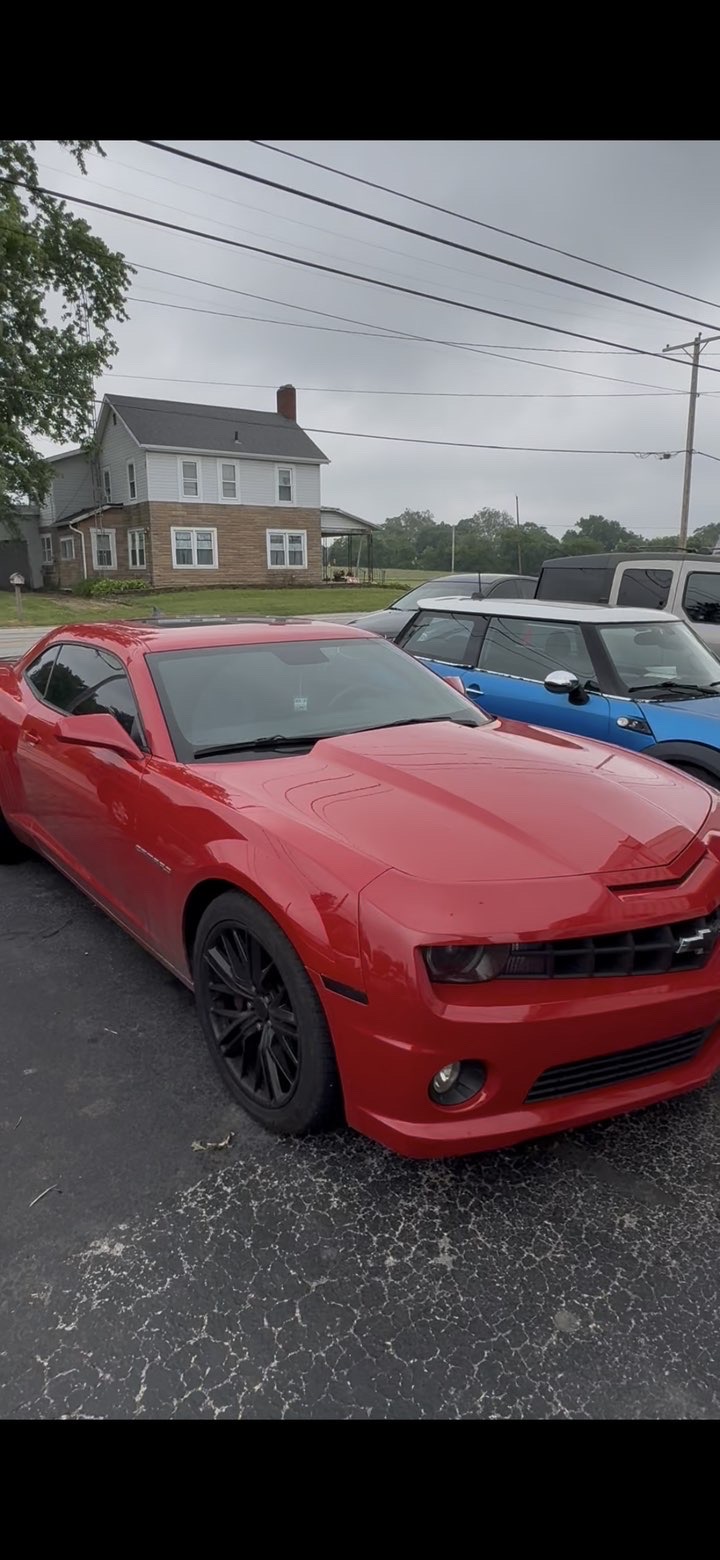 Red Chevrolet Camaro exterior detail